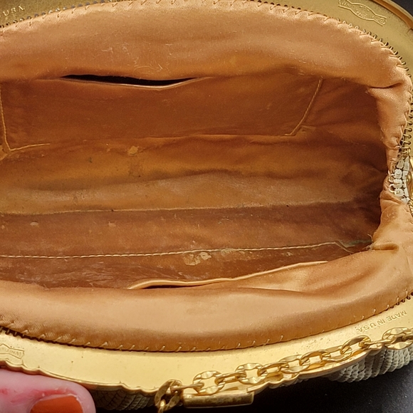 VTG Whiting & Davis Mesh Handbag with Rhinestone Clasp - Picture 10 of 16